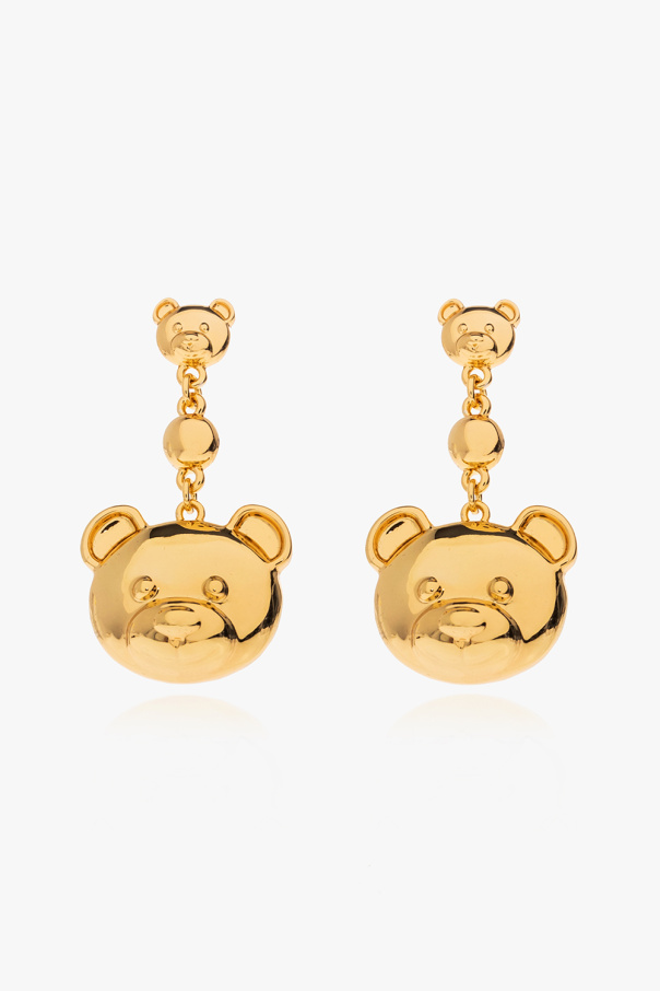 【関税込み】Moschino ゴールド スモール Teddy Bear ピアス Moschino Teddy Bear clip-on Earrings | Gold | FARFETCH